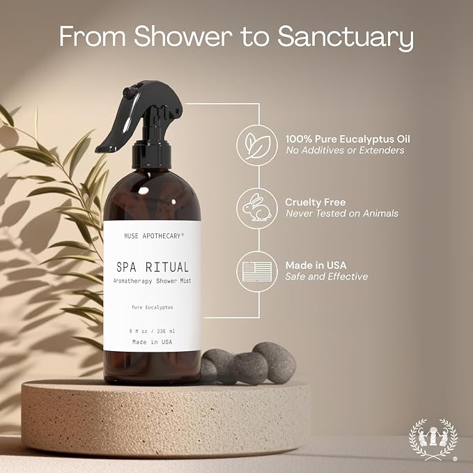 Muse Apothecary Spa Ritual Pure Eucalyptus Oil Shower Mist - Image 6