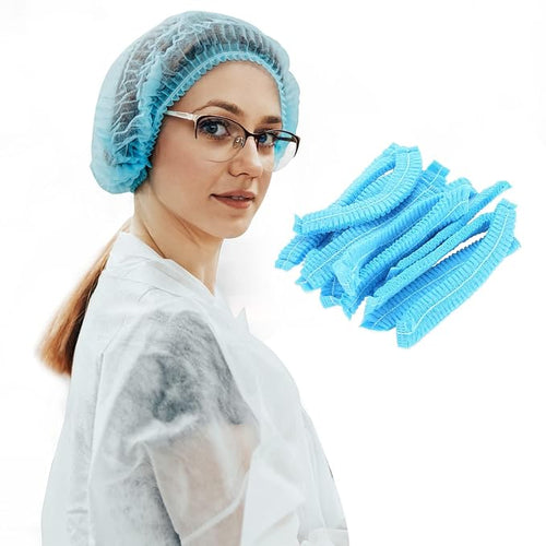 100 Pack 21" Disposable Nonwoven Bouffant Caps Hair Net by Buynow