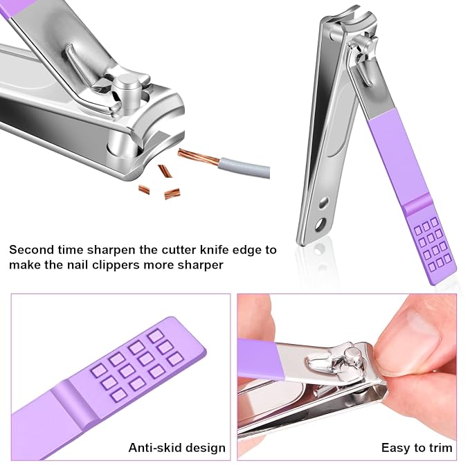 Manicure Set, Travel Mini Nail Clippers Kit Pedicure Care Tools - Image 4