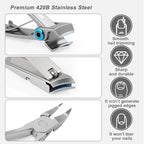 Nail Clippers Kit, 8-Piece Stainless Steel Toenail & Fingernail Clipper - Image 6