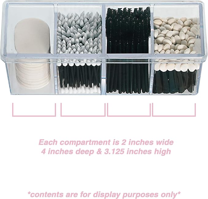 4-Compartment Makeup Organizer and Storage: Transparent Multi-Functional - Image 3