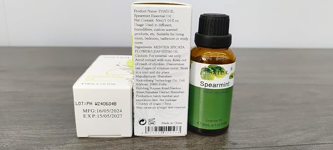 Spearmint 1.01fl.oz Essential Oil, PHATOIL Pure Aromatherapy Oils - Image 8