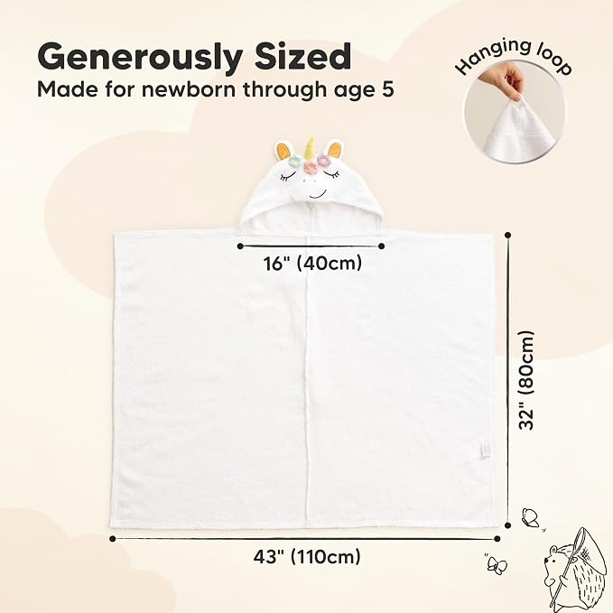 KeaBabies Organic Baby Towel - Image 2