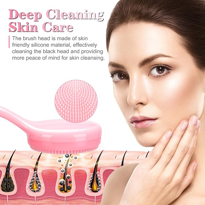 Silicone Manual Facial Cleansing Brush, NADUSEP 2 Pack Skin Friendly Soft - Image 3