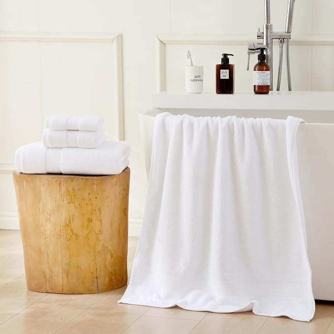 27x55 Bath Towel100 Percent Cotton 650GSM Luxury Super Soft Absorbent Bathroom - Image 2