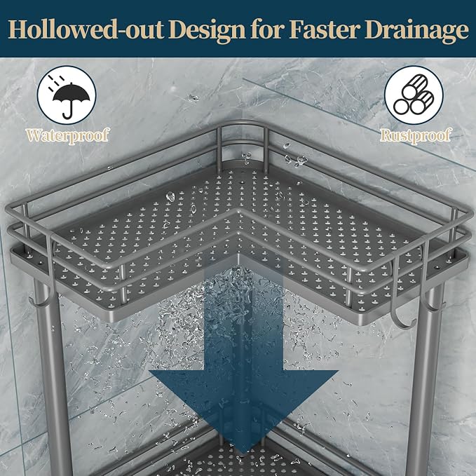 Consumest Corner Shower Caddy Standing - Image 4
