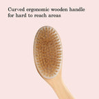 Diane Curved Handle Exfoliate & Glow Dry Skin Brush, 100% Boar Bristle Brush - Image 5