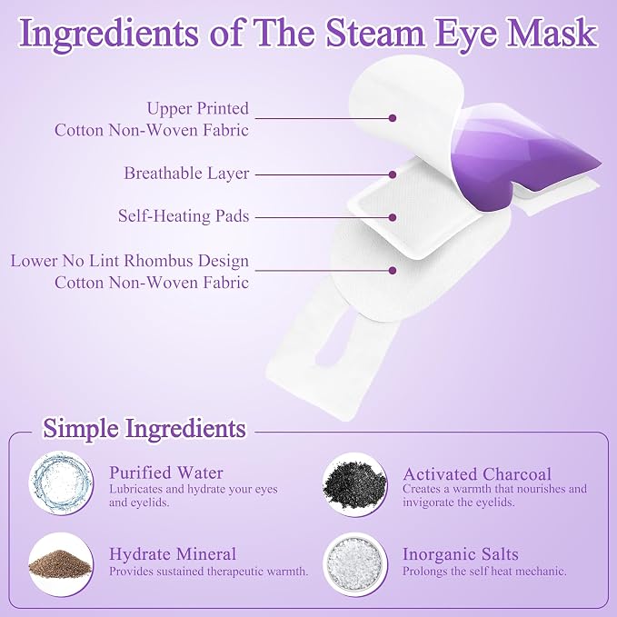 32Packs Steam Eye Mask, Heated Eye Mask - Image 4