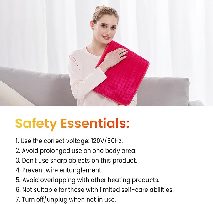 WOOMER Extra Large Heating Pad, Electric Heating Pad - Image 7