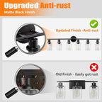 DLLT 6-Light Bathroom Light Fixtures: Black Modern Vanity Lights - Image 4