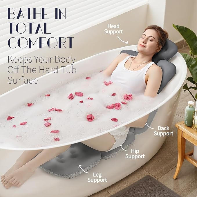 Full Body Bath Pillow for Bathtub, Thick Bathtub Cushion, Luxury Tub Pillow for - Image 3