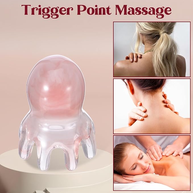 2 Pcs Head Massage Tools Cute Hair Massage Comb 8 Foot Acupuncture Points - Image 5