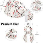 Women Working Cap with Buttons Bouffant Hat Autumn Leaves Nurse Scrub Caps Long - Image 2