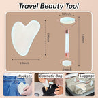 Opal Gua Sha and Face Roller, Real Jade Gua-Sha Stone Facial Tools Set - Image 7
