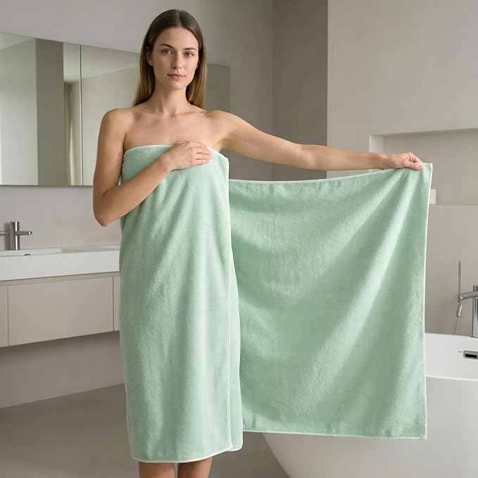 REDKISS 2 Pack Microfiber Extra Large Bath Sheets, 35 x 70 Inches, Soft and - Image 2
