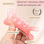 Gua Sha Facial Tools, 4 in 1 Resin Head Massager Scalp Comb - Image 4
