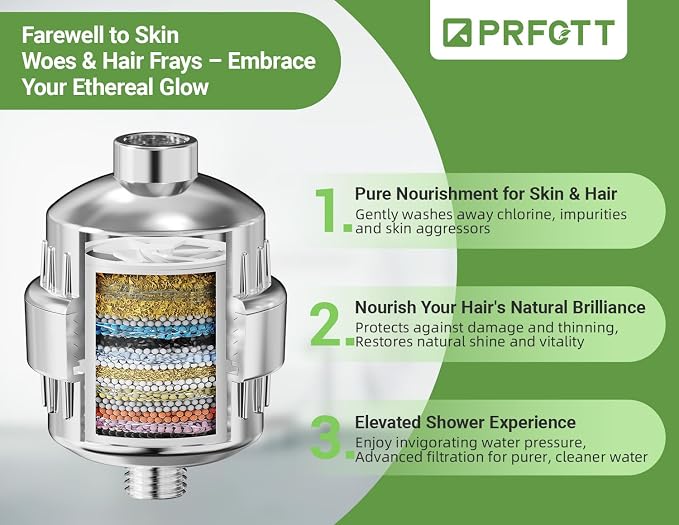 25-Stage Shower Filter prevents scale buildup, Revitalize Hair Skin & Nails - Image 5