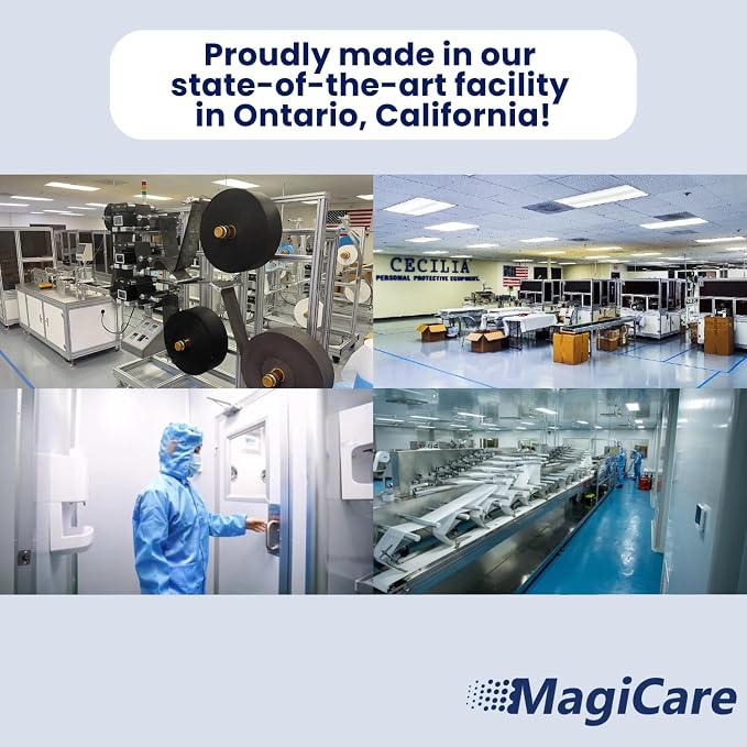 MAGICARE USA Made Black Face Masks, Disposable - Image 8