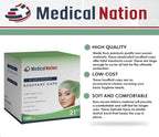 Medical Nation 21" Disposable Bouffant Caps Hair Net | CASE OF 1000, - Image 3