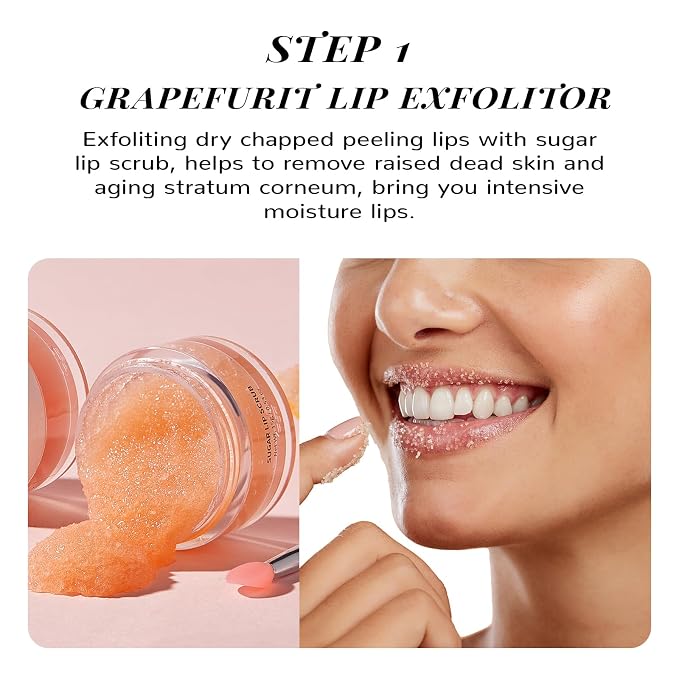 ANAI RUI Hydrating Lip Mask & Lip Scrub Set, Lip Overnight Treatment - Image 3