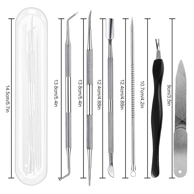 Ingrown Toenail File and Lifters Set, Professional Pedicure Tool Toenail - Image 2