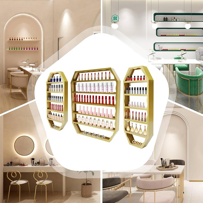 Nail Polish Organizer Wall Mounted, Metal Nail Polish Storage Holder - Image 9