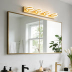 LED Bathroom Light Fixtures, 33inch Gold Vanity Lights, Modern 4 Light Acrylic - Image 7