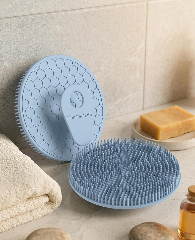 4 Pack Soft Silicone Shower Brush Body Wash Bath Exfoliating Skin Massage - Image 7