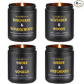 Scented Candles for Men, 4 Pack Mens Candle Gift Set, Relaxation Candles for by Enwhisco