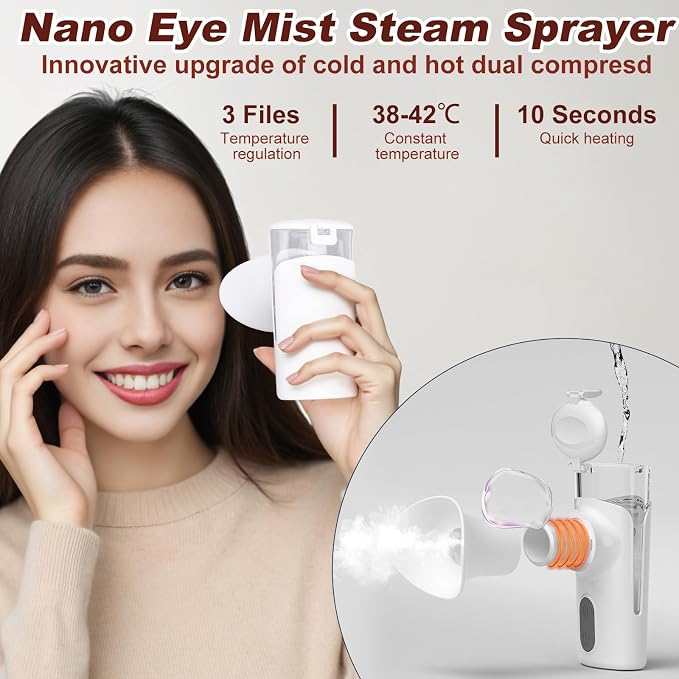 Eye Steam Sprayer, Mini Eye Mist Steam Sprayer, 3 Adjustable Temperature - Image 3