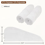 NEXCOVER Hair Towel Microfiber, 2 Pack White 9.8 inch X 25.5 inch Hair Wrap - Image 4