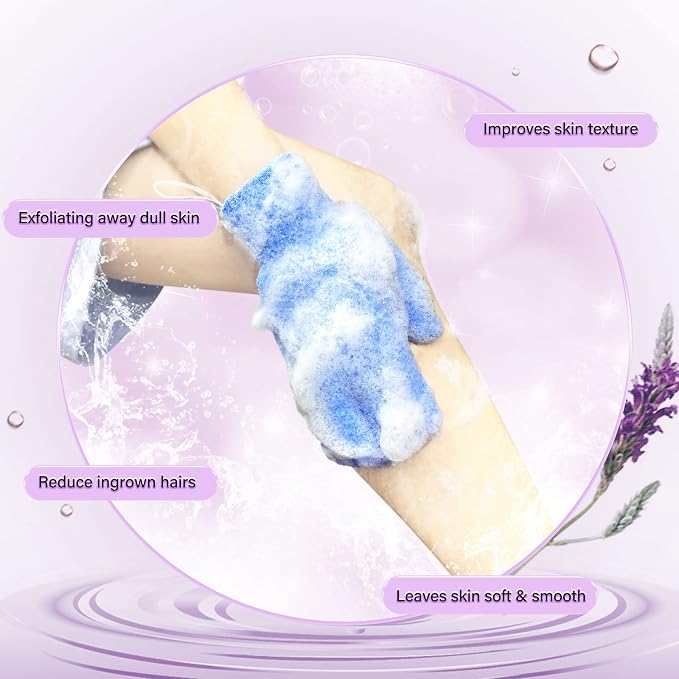 Evridwear Shower Exfoliating Mitts, Deep Cleanse Bathing Scrub Gloves Self Tan - Image 4