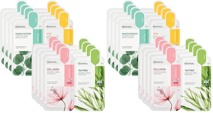 Mediheal Sheet Mask New Essential HERO 32 pack | Korean Skincare Facial Sheet by MEDIHEAL