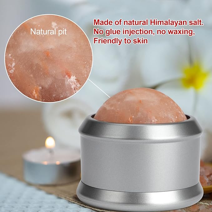 gemshan Massage Roller Ball, Natural Himalayan Salt Ball Roller Hand Massage - Image 6