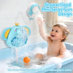 Bath Toys Light Up Elephant Baby Bubble Bath Toys 2 in 1Bath Bubble Machine - Image 2