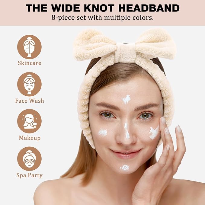 YOOVR 8pcs Spa Headband, Mothers Day Gifts Bulk, Stocking Stuffers - Image 6