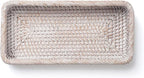 Rattan Bathroom Vanity Trays Toilet Tank Baskets Long Narrow Hand Towel Storage - Image 4
