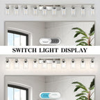 Brushed Nickel Bathroom Vanity Light, 10-Light Vanity Lights - Image 5