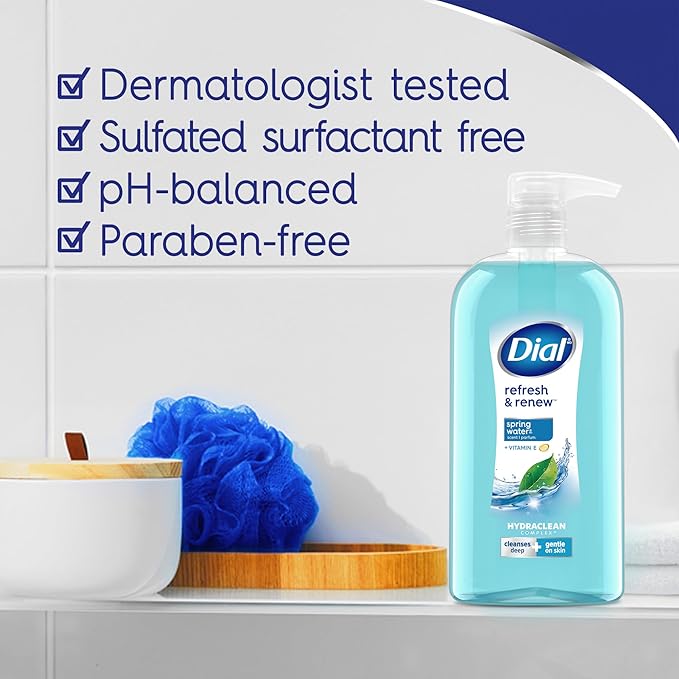 Dial Body Wash, Refresh & Renew Spring Water, 23 Fl Oz, Hydraclean Complex & - Image 2