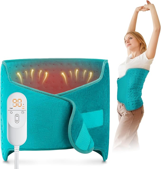 Heating Pad for Back, Heating Pad for Period Cramps/Waist/Stomach by Juena
