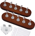 Wooden Stand for Nails Art Display Practice 2 Set, 1 Heart Shaped Acrylic by Unknown