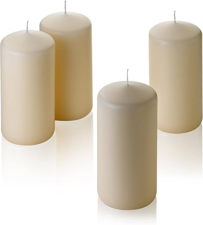 Light In The Dark French Vanilla Pillar Scented Candles 6" Tall X 3" Wide Set - Image 2