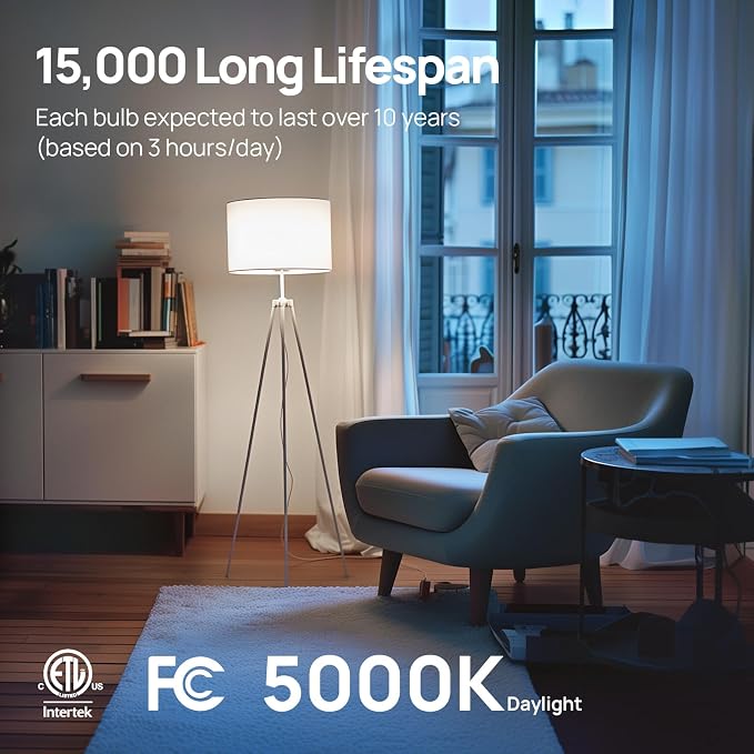 Linkind A19 LED Light Bulbs Dimmable, 60W Equivalent Light Bulbs, 5000K Daylight - Image 5