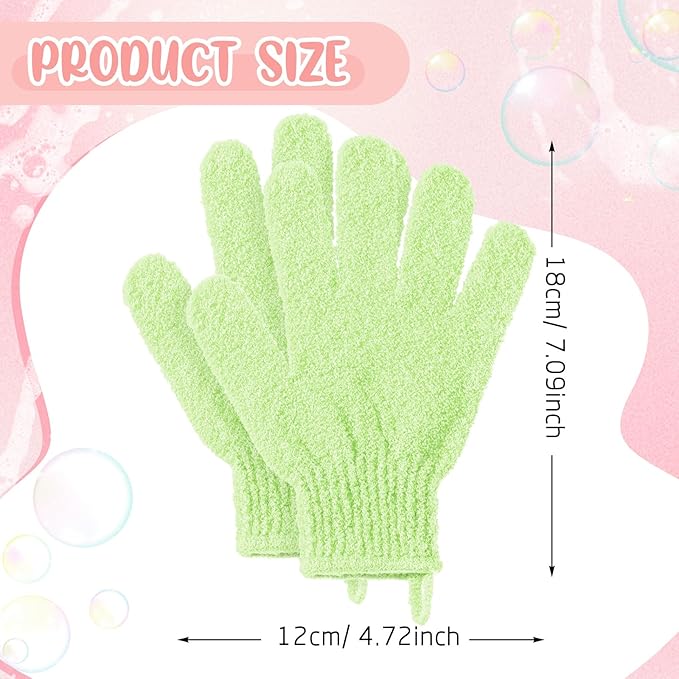 Didaey 104 Pcs Exfoliating Glove Bulk Shower Gloves - Image 2
