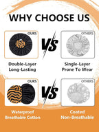 Years calm Men Shower Cap Reusable Waterproof, Dual-Layer Design, Double-Sided - Image 6