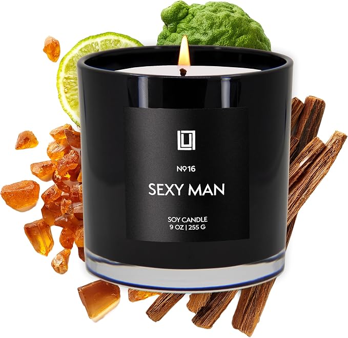 Lulu Candles | Sexy Man | Luxury Scented Soy Jar Candle | Hand Poured in The by LULUCANDLES