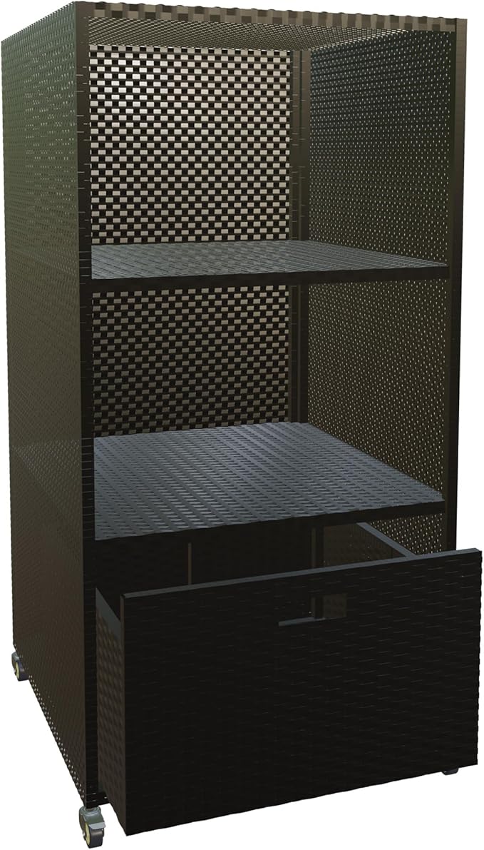HOOYEAH Pool Towel Rack Outdoor, Waterproof PE Plastic Rattan Wicker Pool - Image 2