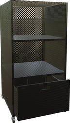 HOOYEAH Pool Towel Rack Outdoor, Waterproof PE Plastic Rattan Wicker Pool - Image 2