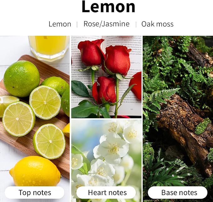 Lemon Scented Candles, 7oz Soy Wax Candle, Long Lasting Aromatherapy Jar Candle - Image 3