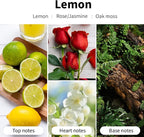 Lemon Scented Candles, 7oz Soy Wax Candle, Long Lasting Aromatherapy Jar Candle - Image 3